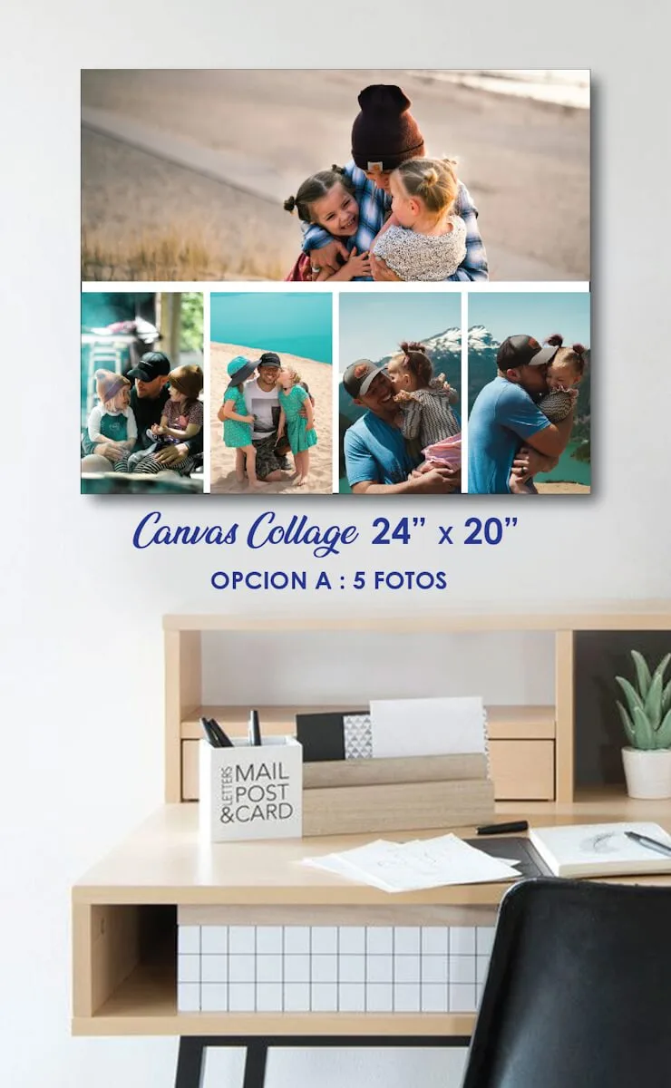 Canvas Collage 24"x20" 5 fotos